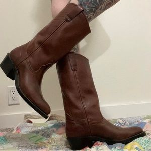 Vintage dead stock leather Western boots Mason Chippewa Falls (made in USA)